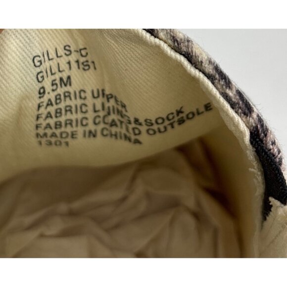 Steve Madden Gills Natural Textile Snake Slip-On Sneakers 9.5 M Taupe Gray - Picture 9 of 9